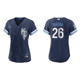 Women's Kansas City Royals Emmanuel Rivera Navy 2022 City Connect Replica Jersey