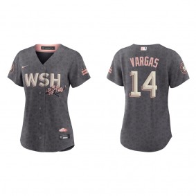 Women's Washington Nationals Ildemaro Vargas Gray 2022 City Connect Replica Jersey