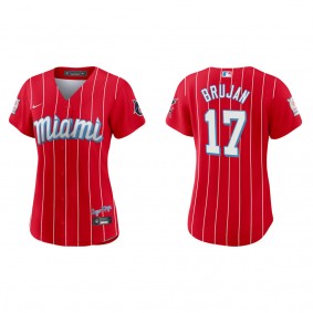 Women's Miami Marlins Vidal Brujan Red City Connect Replica Jersey