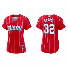 Women's Matt Barnes Miami Marlins Red City Connect Replica Jersey