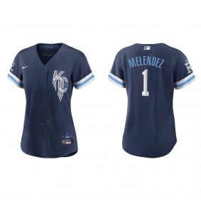 Women's MJ Melendez Kansas City Royals Navy City Connect Replica Jersey