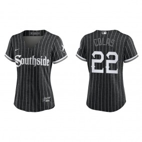 Women's Oscar Colas Chicago White Sox Black City Connect Replica Jersey