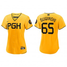 Women's Pittsburgh Pirates Jack Suwinski Gold City Connect Replica Jersey