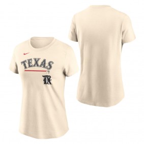 Women's Texas Rangers Cream 2023 City Connect Wordmark T-Shirt