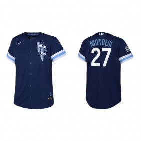 Youth Kansas City Royals Adalberto Mondesi Navy 2022 City Connect Replica Jersey