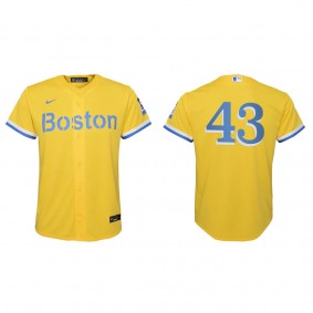 Youth Adalberto Mondesi Boston Red Sox Gold Light Blue City Connect Replica Jersey