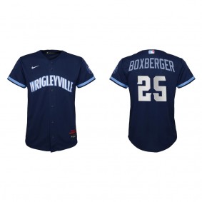 Youth Brad Boxberger Chicago Cubs Navy City Connect Replica Jersey