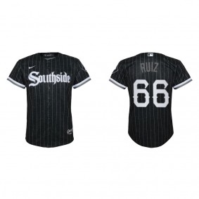 Youth Jose Ruiz Chicago White Sox Black City Connect Replica Jersey