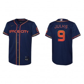 Youth Corey Julks Houston Astros Navy City Connect Replica Jersey