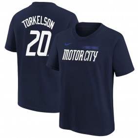 Youth Detroit Tigers Spencer Torkelson Navy 2024 City Connect Name & Number T-Shirt