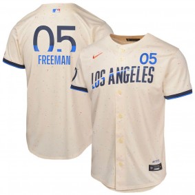 Youth Los Angeles Dodgers Freddie Freeman Cream 2024 City Connect Limited Player Jersey