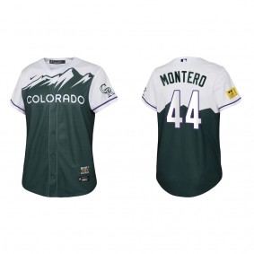 Youth Elehuris Montero Colorado Rockies Green City Connect Replica Jersey