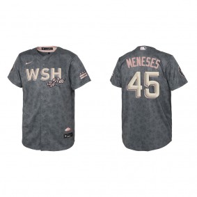 Youth Joey Meneses Washington Nationals Gray City Connect Replica Jersey