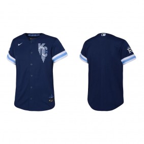 Youth Kansas City Royals Navy 2022 City Connect Replica Jersey