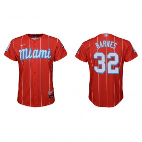 Youth Matt Barnes Miami Marlins Red City Connect Replica Jersey