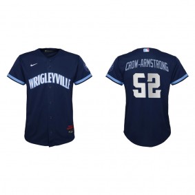 Youth Pete Crow-Armstrong Chicago Cubs Navy City Connect Replica Jersey