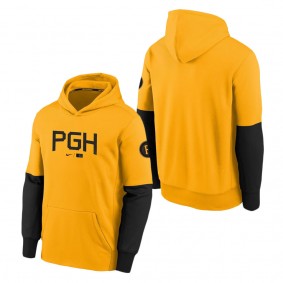 Youth Pittsburgh Pirates Gold 2023 City Connect Therma Performance Pullover Hoodie