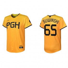 Youth Pittsburgh Pirates Jack Suwinski Gold City Connect Replica Jersey