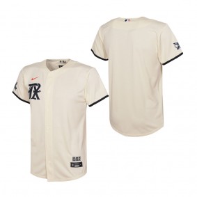 Youth Texas Rangers Cream 2023 City Connect Replica Jersey