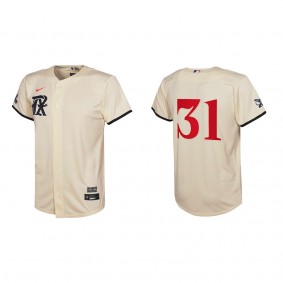 Youth Texas Rangers Max Scherzer Cream City Connect Replica Jersey