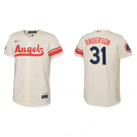 Youth Los Angeles Angels Tyler Anderson Cream City Connect Replica Jersey