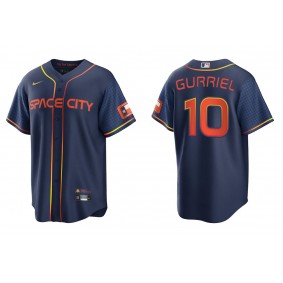 Men's Houston Astros Yulieski Gurriel Navy 2022 City Connect Replica Jersey